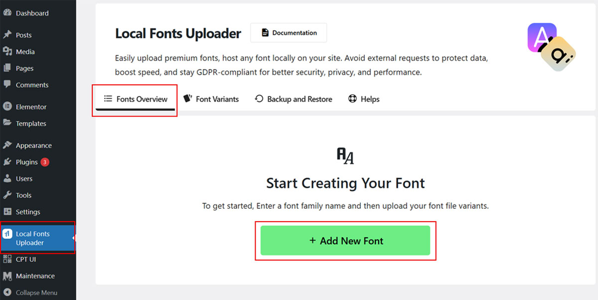 Add Custom Fonts | Local Fonts Uploader