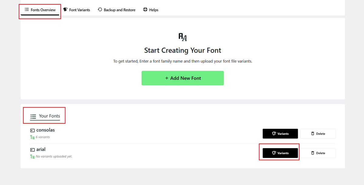 Click Variant Button